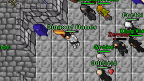 Digax of flames on screen