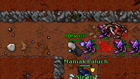Dev on on screen