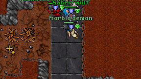 Morbid demon on screen