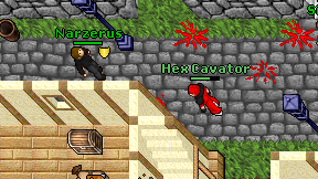 Hex Cavator on screen