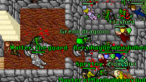 Grenn dragoon on screen