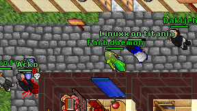 Farb daemon on screen