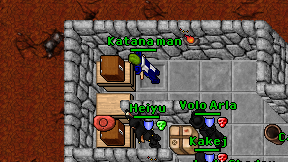 Katana man on screen
