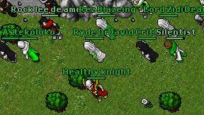 Healthy knight on screen