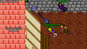 Moon ice on screen