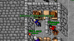 Alleinstehend knight on screen