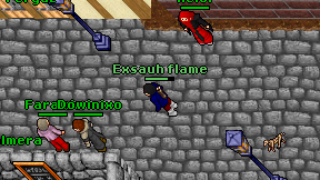 Exsauh flame on screen