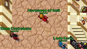 Morpheus of hell on screen