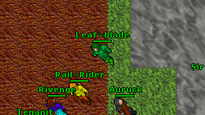 Leaf-blade on screen