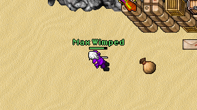 Max Wimped on screen