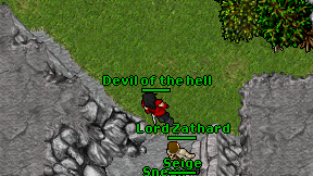 Devil of the hell on screen