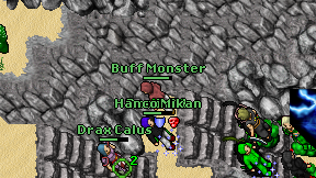 Buff Monster on screen