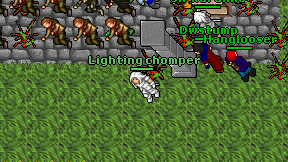 Lighting chomper on screen