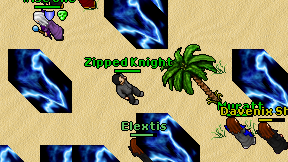 Zipped Knight on screen