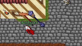 Buldozer on screen