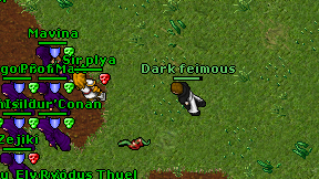 Dark feimous on screen