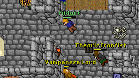 Midget on screen