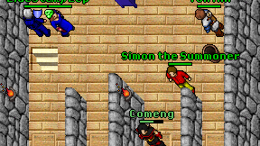 Simon the Summoner on screen