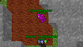 Gold kepper on screen