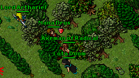 Axeman of Radical on screen