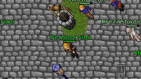Demonic Nina on screen