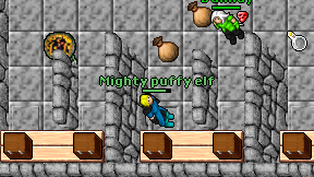 Mighty puffy elf on screen