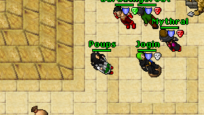 Poups on screen