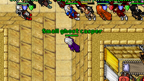 Small ghost casper on screen