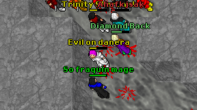 Evil on danera on screen
