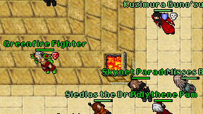 Greenfire Fighter on screen