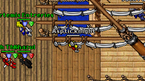 Asptic knight on screen