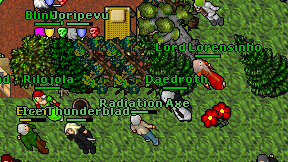 Radiation Axe on screen