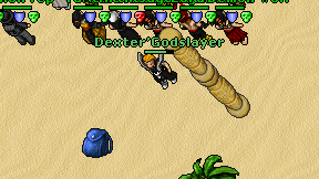 Dexter'Godslayer on screen