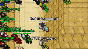 Oskii from hell on screen