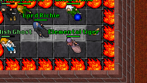 Elemental tiger on screen
