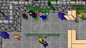 Minotaur muncher on screen