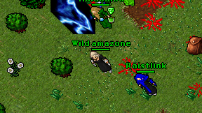 Wild amazone on screen