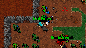 Sad Sniper on screen