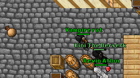 Vampire rat on screen
