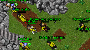 Demonic angels on screen