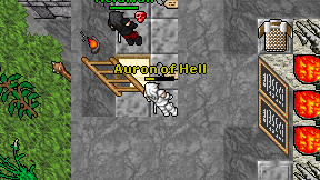 Auron of Hell on screen