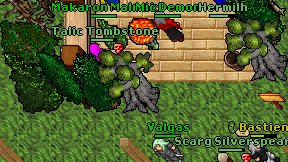 Talic Tombstone on screen