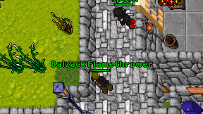 Balzack Flamethrower on screen