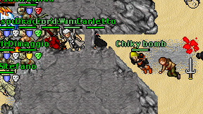 Chiky bomb on screen