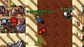 Deaths Arrow on screen