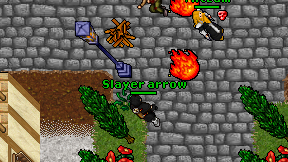 Slayer arrow on screen
