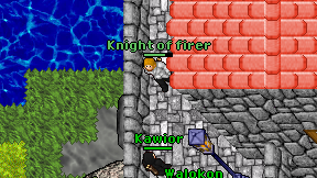 Knight of firer on screen