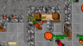 Tabi Galf on screen