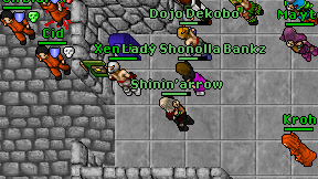 Shinin'arrow on screen