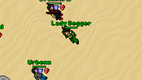 Lady Begger on screen
